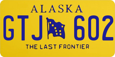AK license plate GTJ602