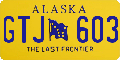 AK license plate GTJ603