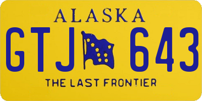 AK license plate GTJ643