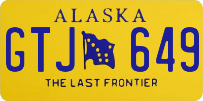 AK license plate GTJ649