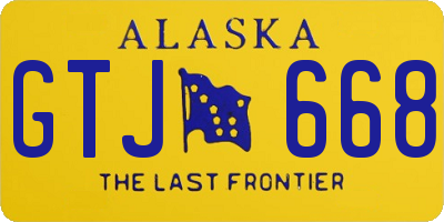 AK license plate GTJ668