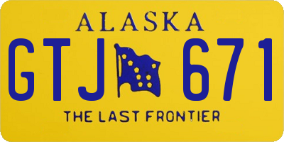 AK license plate GTJ671