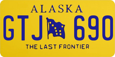 AK license plate GTJ690
