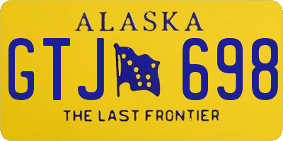 AK license plate GTJ698