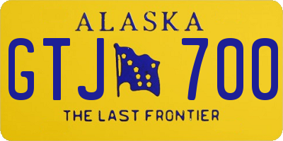 AK license plate GTJ700