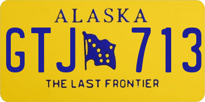 AK license plate GTJ713