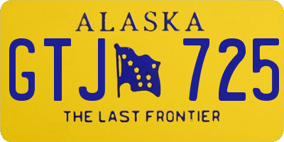 AK license plate GTJ725