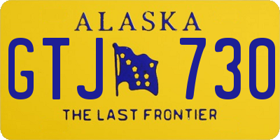 AK license plate GTJ730
