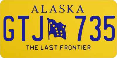 AK license plate GTJ735