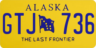 AK license plate GTJ736