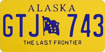AK license plate GTJ743