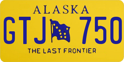 AK license plate GTJ750