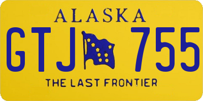 AK license plate GTJ755