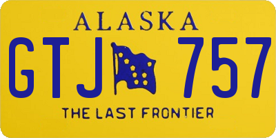 AK license plate GTJ757