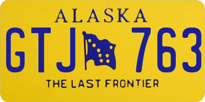 AK license plate GTJ763