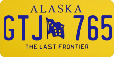 AK license plate GTJ765