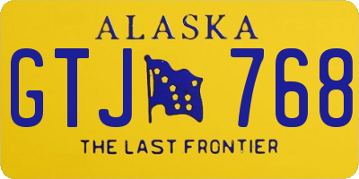 AK license plate GTJ768