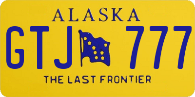 AK license plate GTJ777
