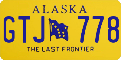 AK license plate GTJ778
