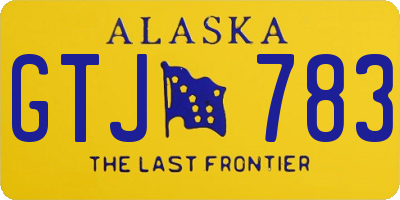 AK license plate GTJ783