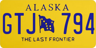 AK license plate GTJ794