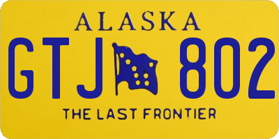 AK license plate GTJ802
