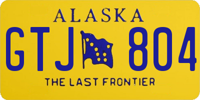 AK license plate GTJ804