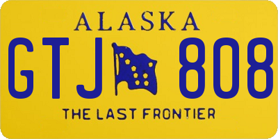 AK license plate GTJ808