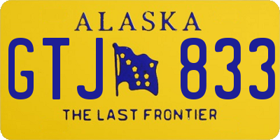 AK license plate GTJ833