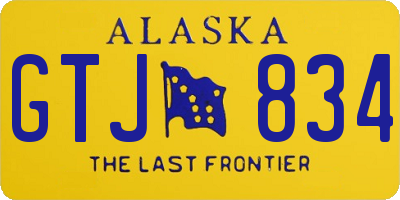 AK license plate GTJ834