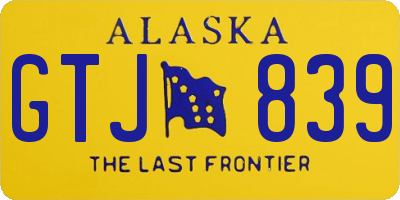 AK license plate GTJ839