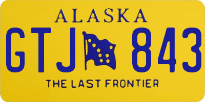 AK license plate GTJ843