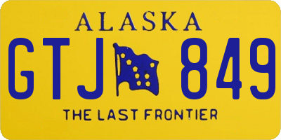 AK license plate GTJ849