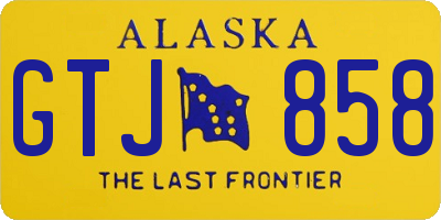 AK license plate GTJ858