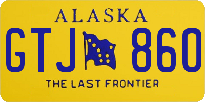 AK license plate GTJ860