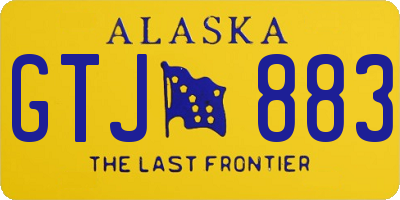 AK license plate GTJ883