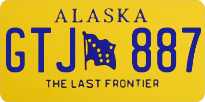 AK license plate GTJ887