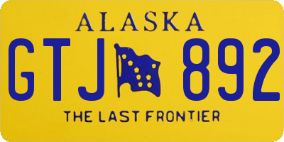 AK license plate GTJ892