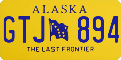 AK license plate GTJ894