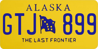 AK license plate GTJ899