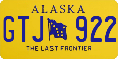AK license plate GTJ922