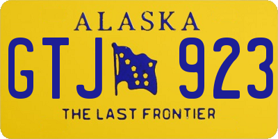 AK license plate GTJ923