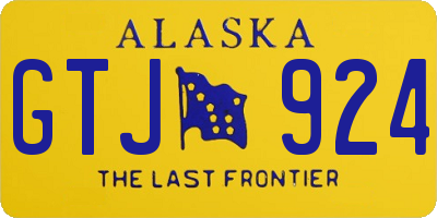 AK license plate GTJ924