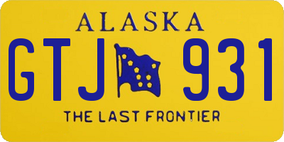 AK license plate GTJ931