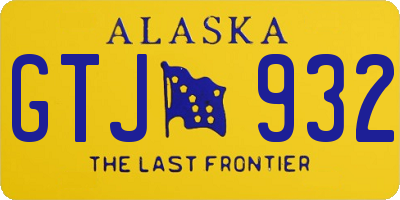 AK license plate GTJ932