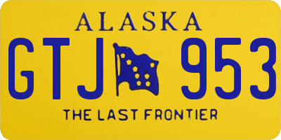 AK license plate GTJ953