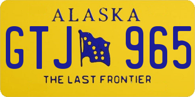 AK license plate GTJ965