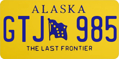 AK license plate GTJ985