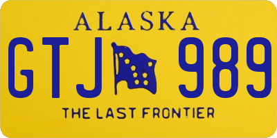 AK license plate GTJ989