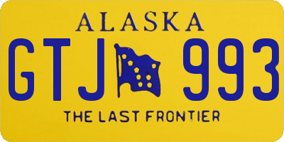AK license plate GTJ993
